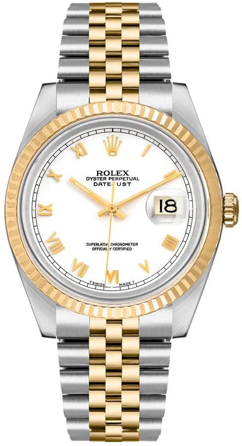 20251796_wxskrs6crsvqvl6qc8uv2eki88ap.webp Rolex Datejust White Roman Dial on Jubilee Ref. 16233 - Image 1