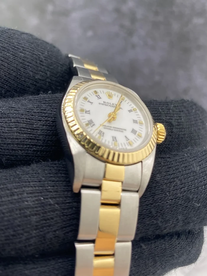 Rolex Oyster Perpetual White Roman Dial on Oyster Ref. 67193 - Image 3