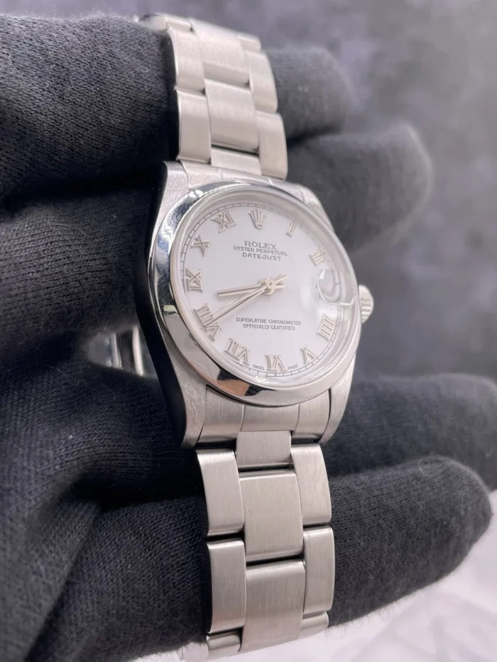 Rolex Datejust White Roman Dial on Oyster Ref. 78240 with Papers 2002 - Image 3