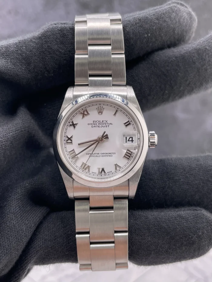 Rolex Datejust White Roman Dial on Oyster Ref. 78240 with Papers 2002 - Image 2
