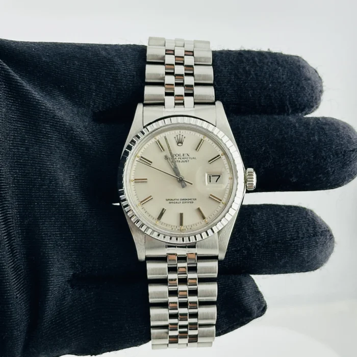Rolex Datejust Silver Stick Sigma Dial on D-Link Jubilee Bracelet Ref. 1603 - Image 2