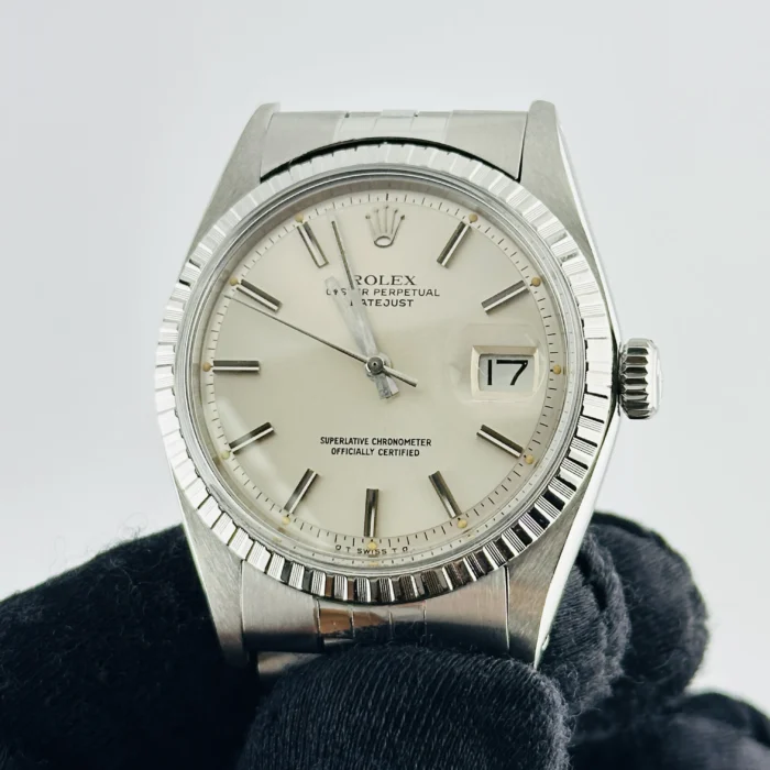 Rolex Datejust Silver Stick Sigma Dial on D-Link Jubilee Bracelet Ref. 1603 - Image 3