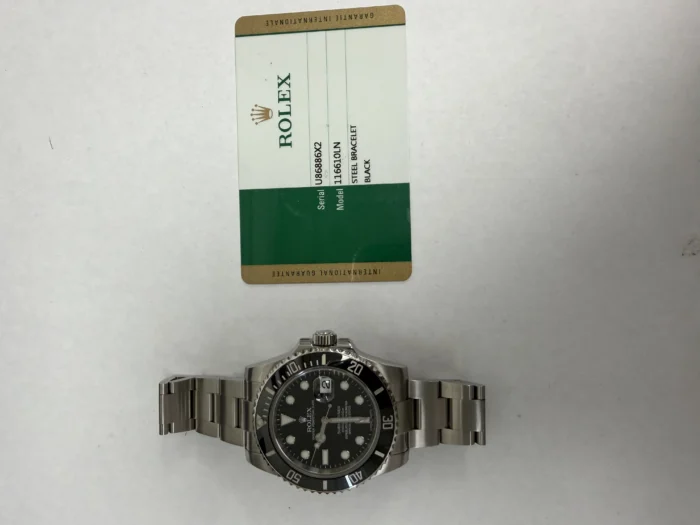 Rolex Submariner Black Dial on Oyster Ref. 116610LN with New Style Card (White) 2016 - Image 7