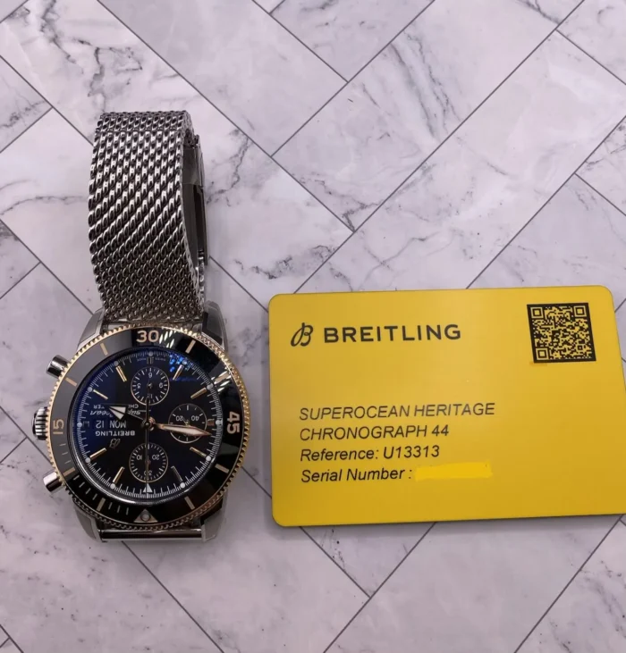 Breitling Superocean H√©ritage II Chronograph Black Dial on Bracelet Ref. U13313121B1A1 with Card 2026 - Image 7