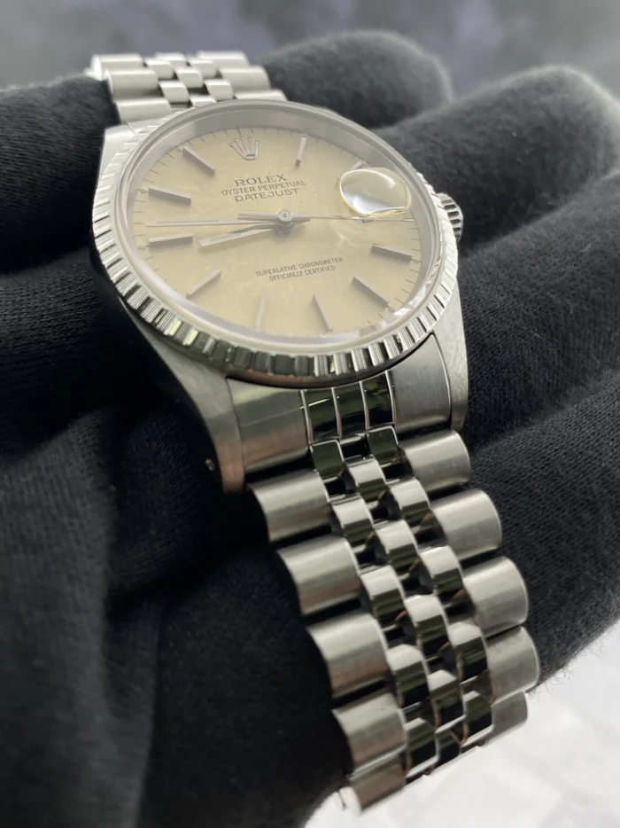 Rolex Datejust Silver Stick Dial on Jubilee Ref. 16220 - Image 3