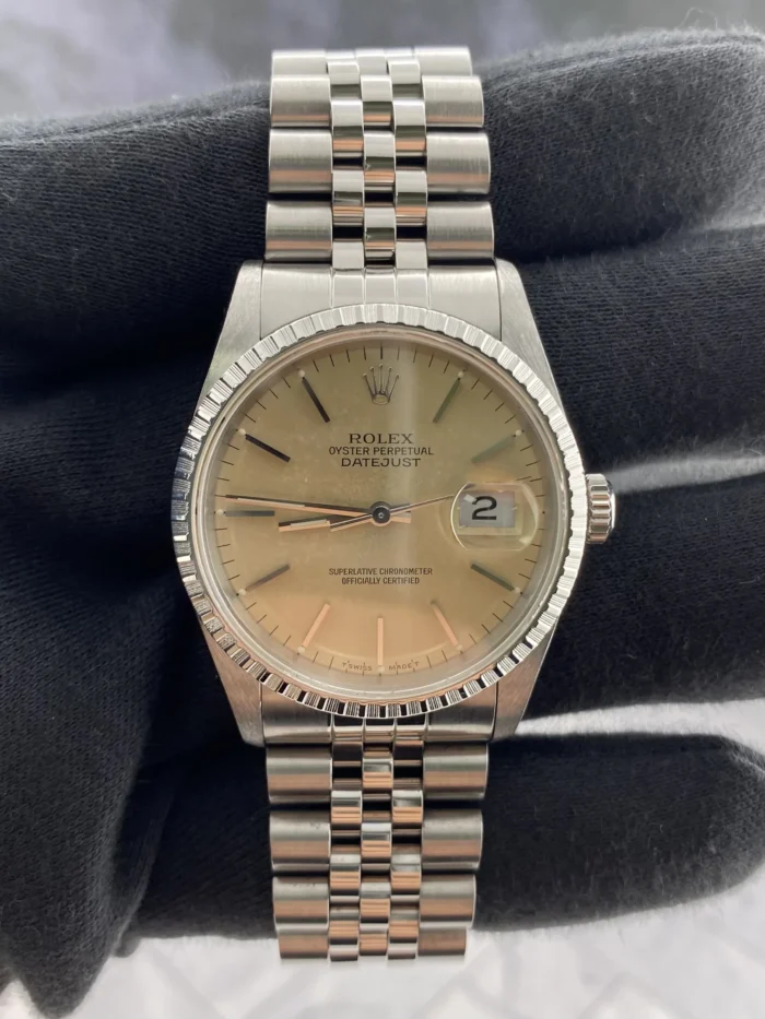 Rolex Datejust Silver Stick Dial on Jubilee Ref. 16220 - Image 2