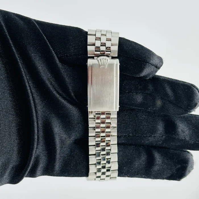 Rolex Datejust Silver Stick / Has Spots Dial on Folded Jubilee Bracelet Ref. 1601/4 - Image 4