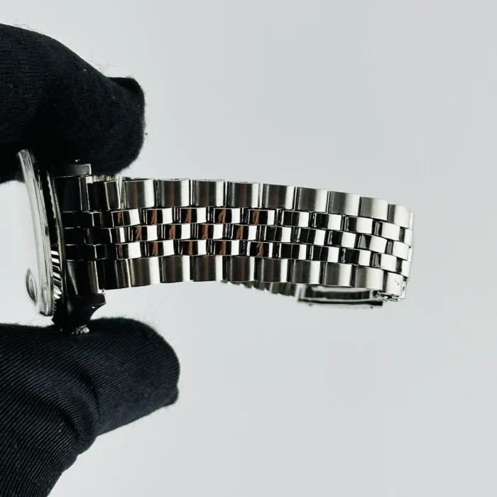 Rolex Datejust Silver Stick / Has Spots Dial on Folded Jubilee Bracelet Ref. 1601/4 - Image 5