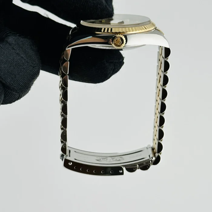 Rolex Datejust Champagne Diamond Factory Dial on D-Link Jubilee Bracelet Ref. 16233G - Image 6