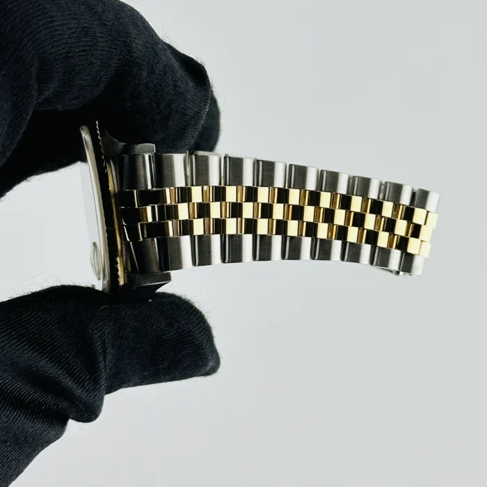 Rolex Datejust Champagne Diamond Factory Dial on D-Link Jubilee Bracelet Ref. 16233G - Image 5