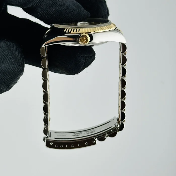 Rolex Datejust Champagne Diamond Factory Dial on D-Link Jubilee Bracelet Ref. 16233G - Image 6