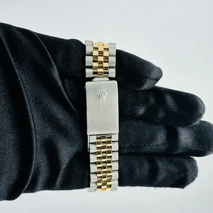 Rolex Datejust Champagne Diamond Factory Dial on D-Link Jubilee Bracelet Ref. 16233G - Image 4
