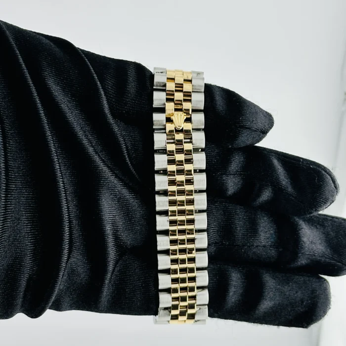 Rolex Datejust Champagne Anniversary Factory Diamond Dial Dial on D-Link Jubilee Hidden-Clasp Bracelet Ref. 116233G - Image 4