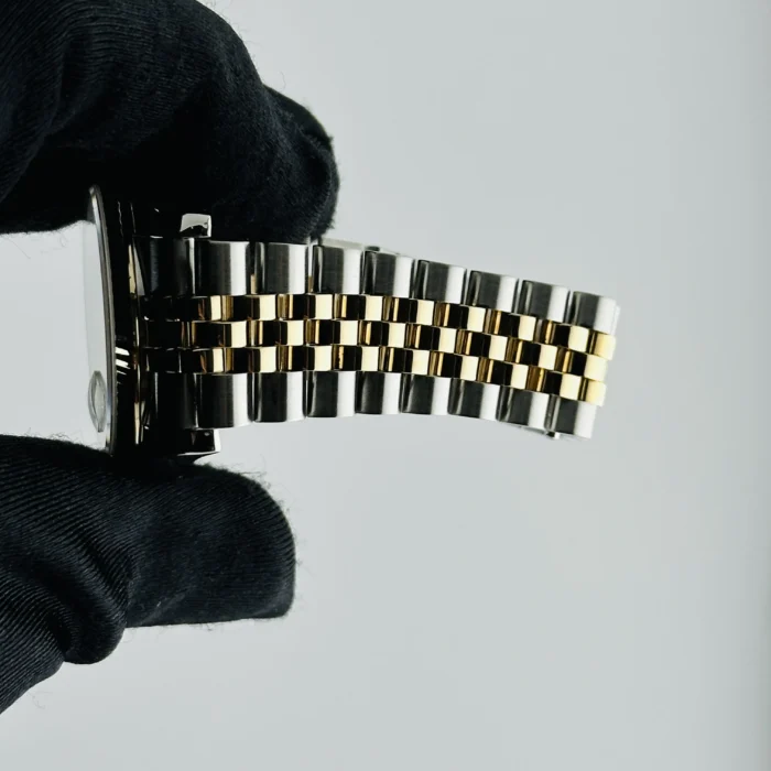 Rolex Datejust Champagne Anniversary Factory Diamond Dial Dial on D-Link Jubilee Hidden-Clasp Bracelet Ref. 116233G - Image 5