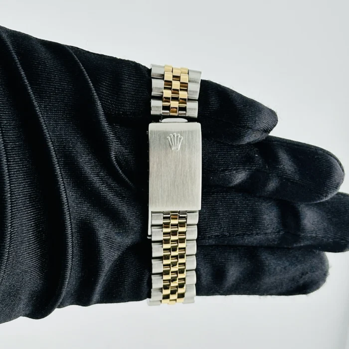 Rolex Datejust Champagne Diamond Factory Dial on D-Link Jubilee Bracelet Ref. 16233G - Image 4