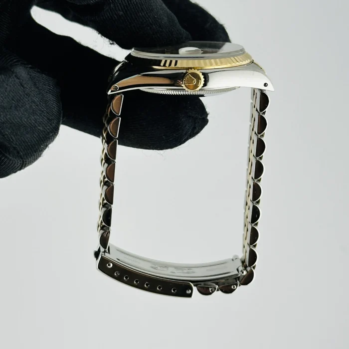Rolex Datejust Champagne Diamond Factory Dial on D-Link Jubilee Bracelet Ref. 16233G - Image 6