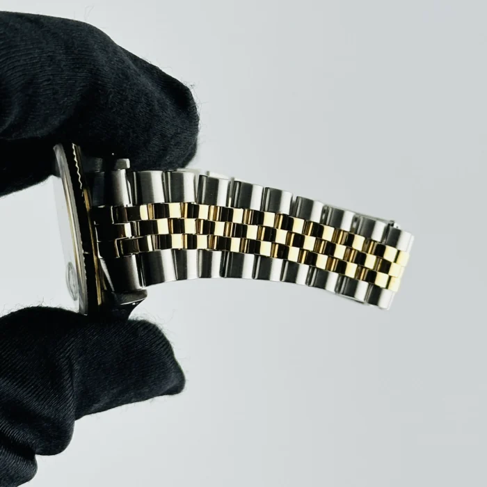 Rolex Datejust Champagne Diamond Factory Dial on D-Link Jubilee Bracelet Ref. 16233G - Image 5