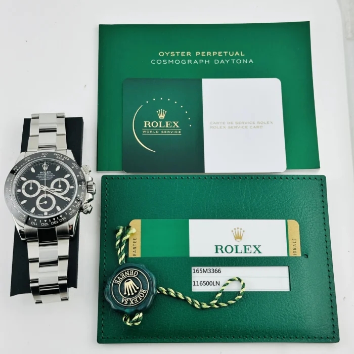 Rolex Daytona Black Dial on Oyster Bracelet Ref. 116500LN with New Style Card (White) 2019 - Image 7