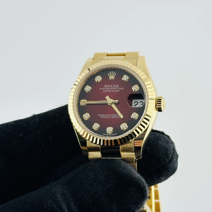 Rolex Datejust Red Ombre Diamond Dial on President Ref. 278278 with New Style Card (green) 2026 - Image 3