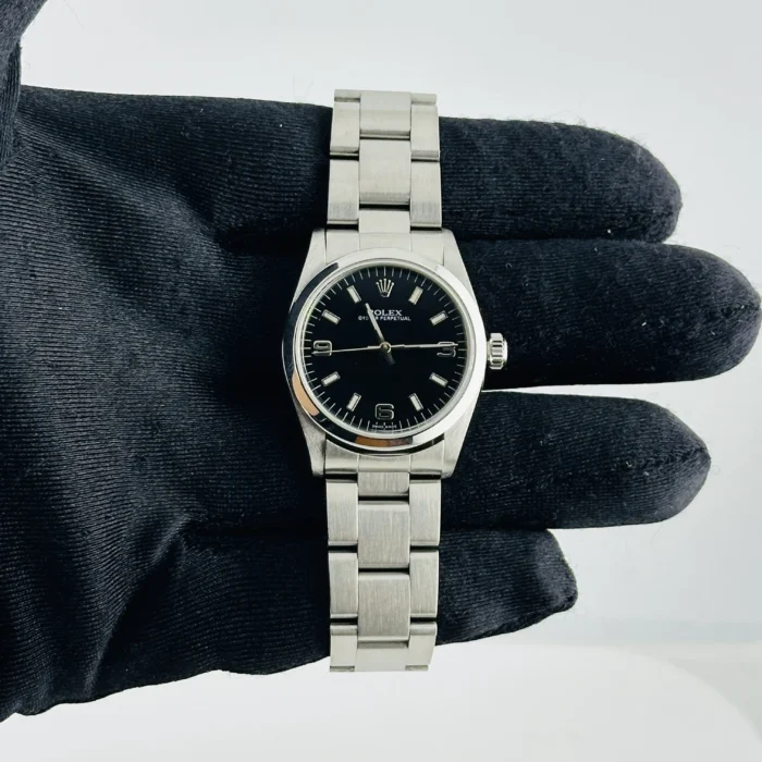 Rolex Oyster Perpetual Black Dial on Oyster Ref. 77080 with Papers 2000 - Image 2