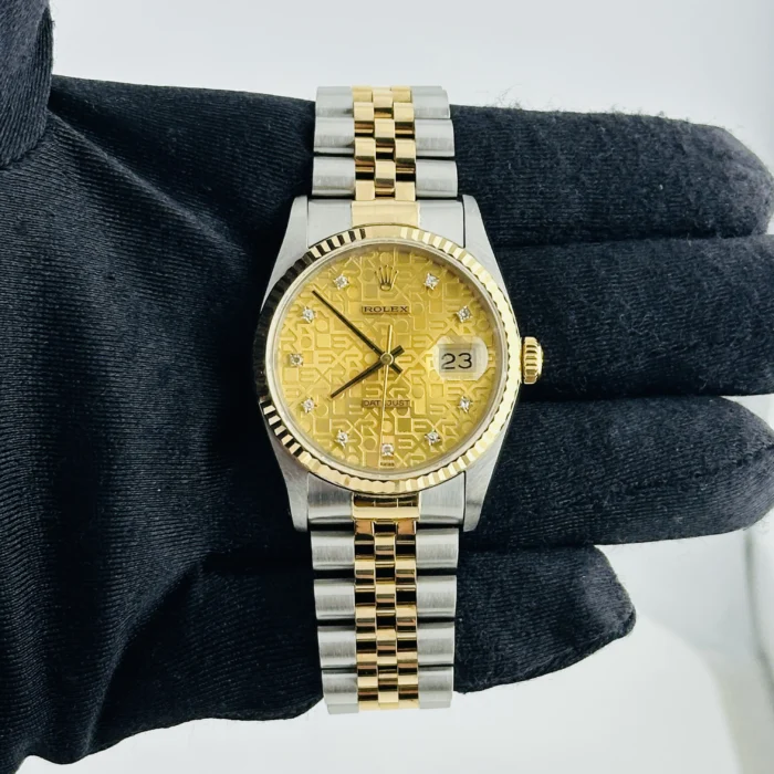 Rolex Datejust Gold Anniversary Diamond Dial Dial on Jubilee Ref. 16233G - Image 2