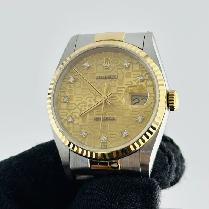 Rolex Datejust Gold Anniversary Diamond Dial Dial on Jubilee Ref. 16233G - Image 3