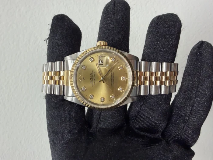 Rolex Datejust Champagne Diamond Dial on Jubilee Ref. 16233 - Image 2