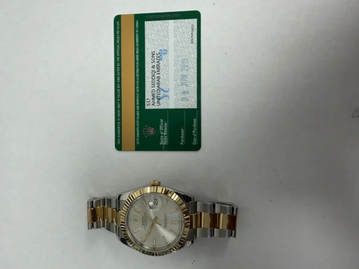 Rolex Datejust Silver Index Dial on Oyster Ref. 126333 with New Style Card (White) 2019 - Image 5