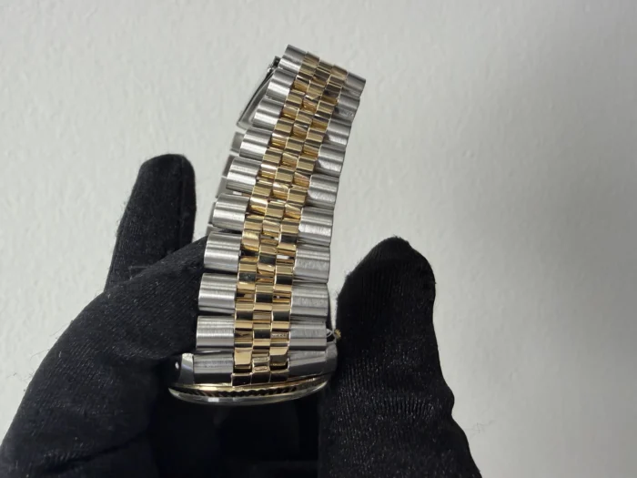 Rolex Datejust Champagne Linen Dial on D-Link Jubilee Ref. 16013 - Image 4