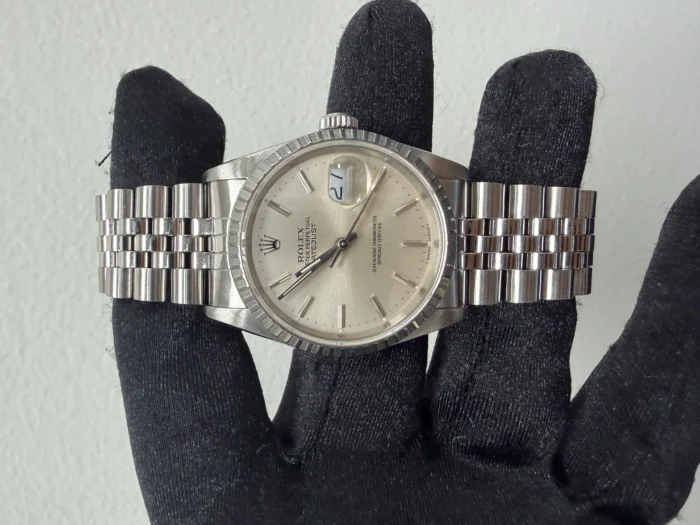 Rolex Datejust Silver Stick Dial on D-Link Jubilee Ref. 16220 - Image 2