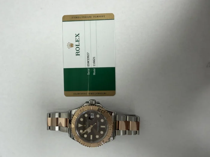 Rolex Yacht-Master Chocolate Dial on Oyster Ref. 116621 with New Style Card (White) 2017 - Image 6