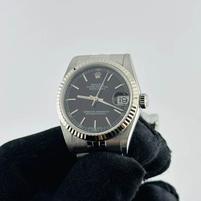 Rolex Datejust Black Dial on D-Link Jubilee Ref. 78274 with Papers 2002 - Image 3