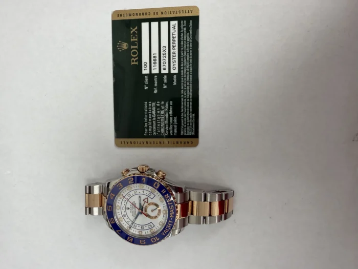 Rolex Yacht-Master II White Dial on Oyster Ref. 116681 with Card (Old Green) 2013 - Image 6