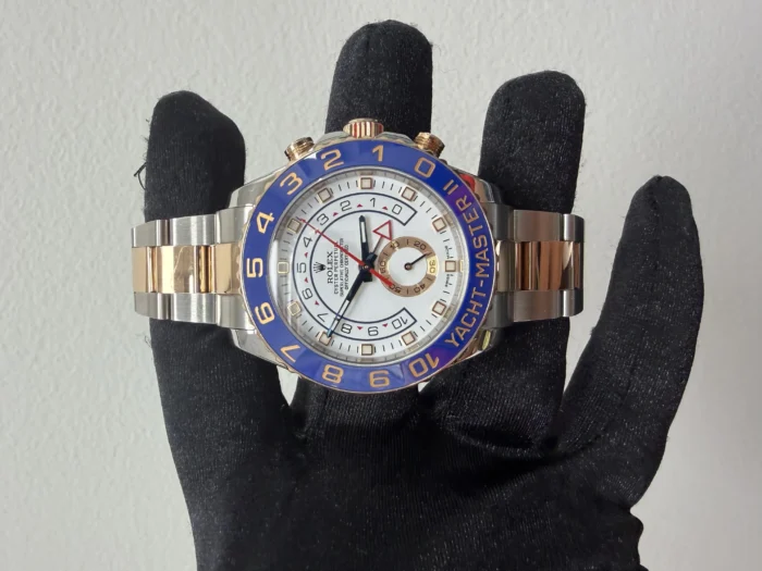 Rolex Yacht-Master II White Dial on Oyster Ref. 116681 with Card (Old Green) 2013 - Image 2