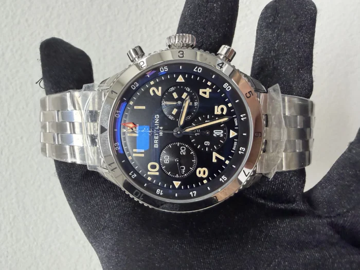 Breitling Super AVI B04 Chronograph GMT Black Dial on Bracelet Ref. AB04453A1B1A1 with Card 2026 - Image 2