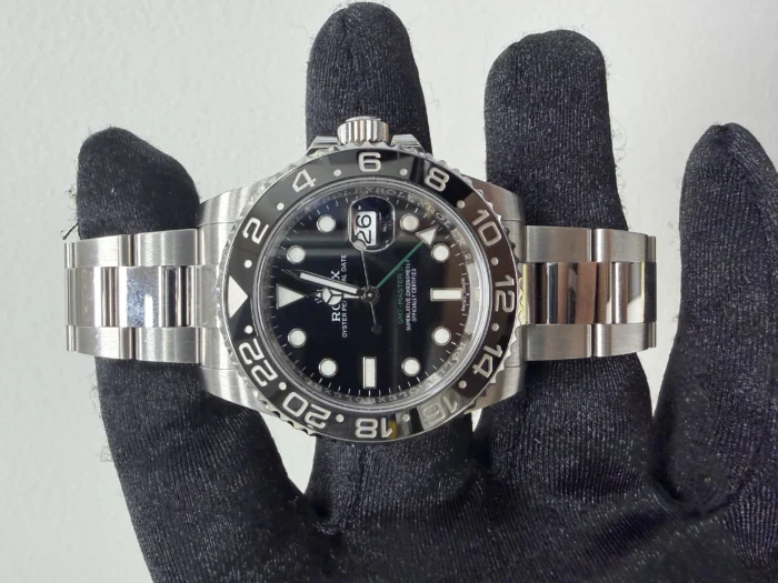 Rolex GMT-Master II Black Dial on Oyster Ref. 116710LN with Card (New Style White) 2016 - Image 2