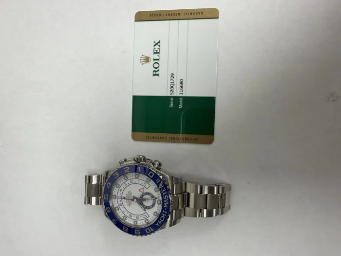 Rolex Yacht-Master II Matt White Dial on Oyster Ref. 116680 with New Style Card (White) 2015 - Image 6