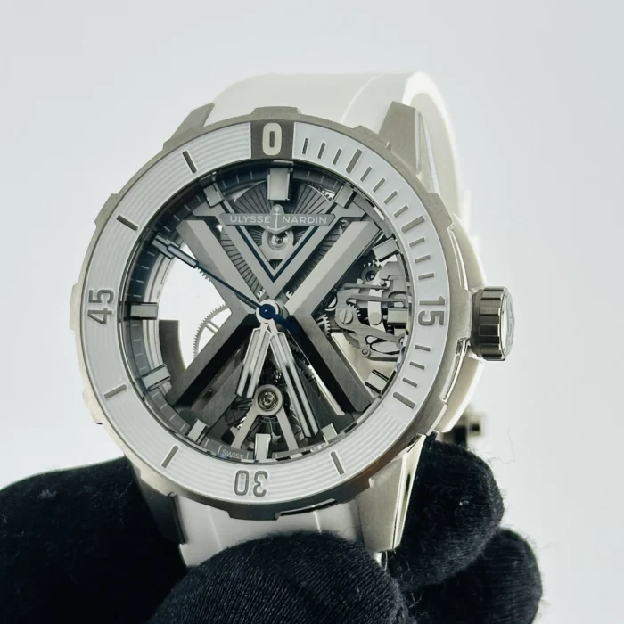 Ulysse Nardin Diver X Skeleton Gray Skeleton Dial on Rubber Ref. 3723-170-1A with Card 2023 - Image 3