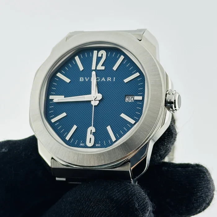 Bvlgari Octo Roma Blue Dial on Bracelet Ref. 103739 with Papers 2025 - Image 3