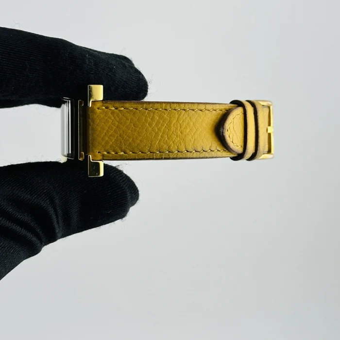 Hermes H White Dial on Leather Ref. HH1.201 - Image 4