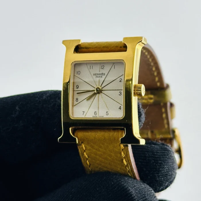 Hermes H White Dial on Leather Ref. HH1.201 - Image 2