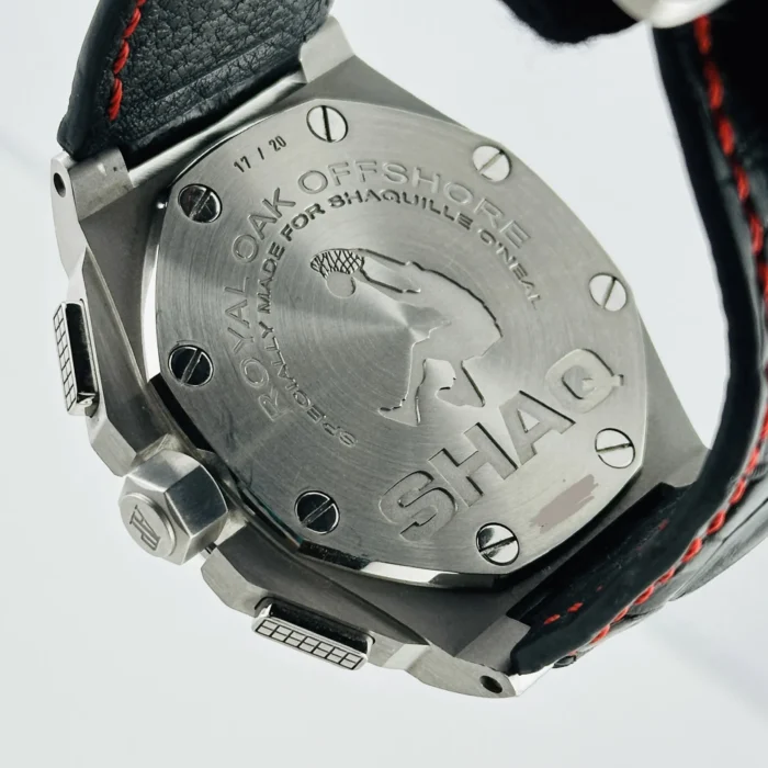Audemars Piguet Royal Oak Offshore Shaquille O'Neal Special Limited Edition Black Dial with Mega Tapisserie Waffle Pattern Dial on Leather Strap Ref. - Image 7