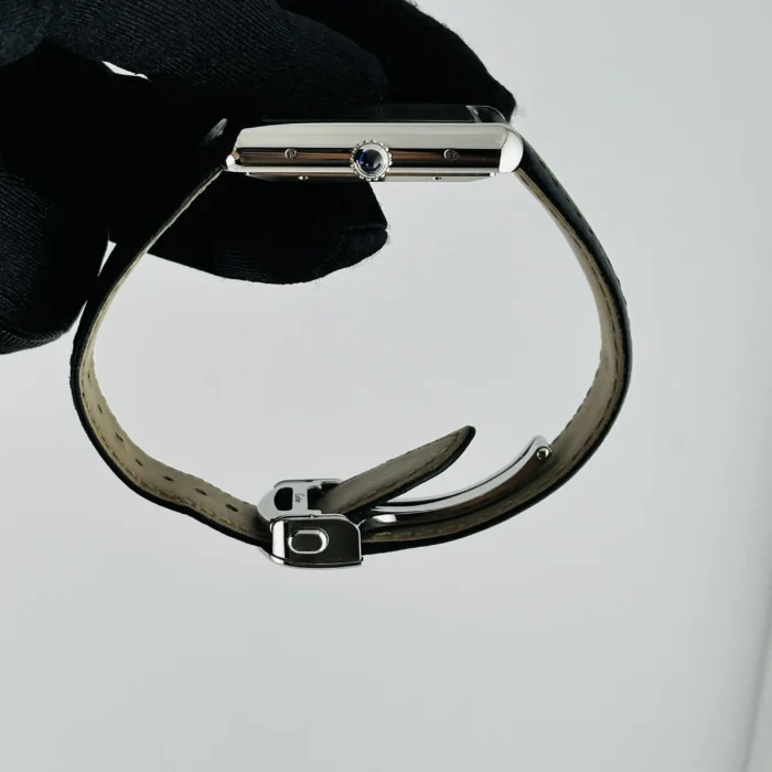 Cartier Tank Must XL Silver Roman Dial on Leather Strap Ref. 4490/WSTA0040 with Card 2024 - Image 6