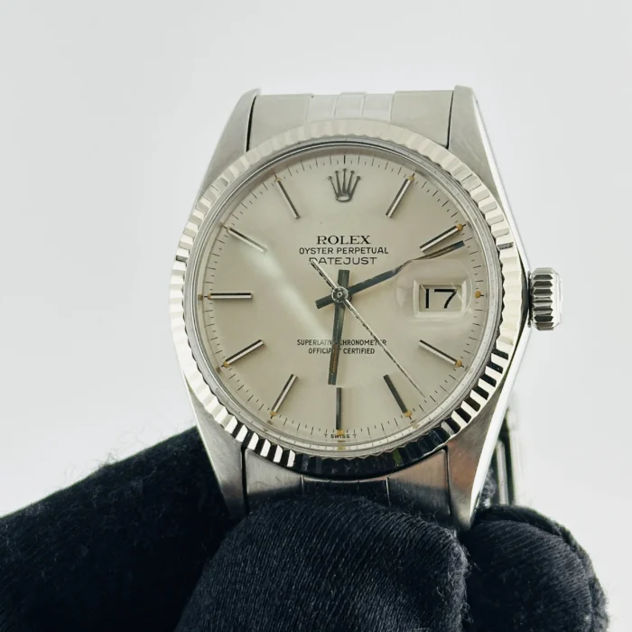 Rolex Datejust Silver Stick Dial on D-Link Jubilee Ref. 16014 - Image 3