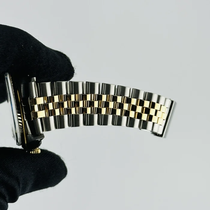 Rolex Datejust Champagne Stick Dial on D-Link Jubilee Bracelet Ref. 16013 - Image 5