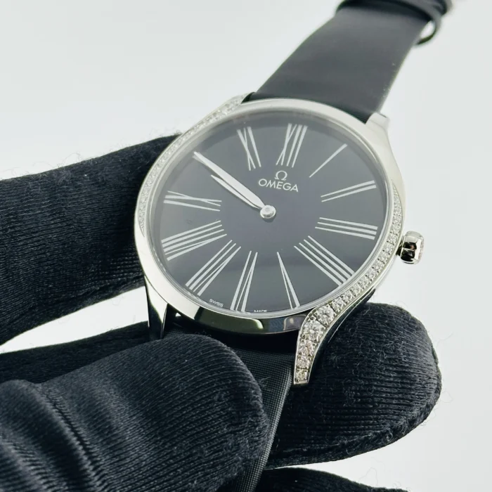 Omega De Ville Trésor Black Dial on Fabric Strap Ref. 428.17.39.60.01.001 with Card - Image 3