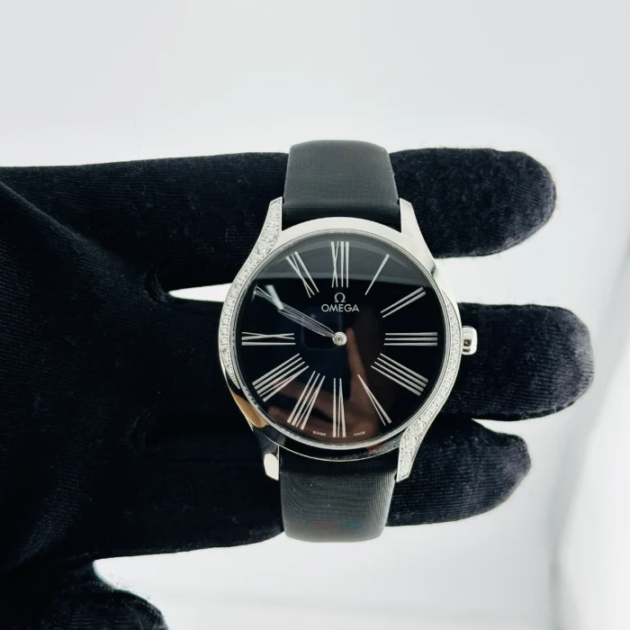 Omega De Ville Trésor Black Dial on Fabric Strap Ref. 428.17.39.60.01.001 with Card - Image 2