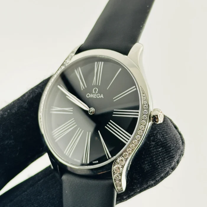 Omega De Ville Trésor Black Dial on Fabric Strap Ref. 428.17.39.60.01.001 with Card - Image 4