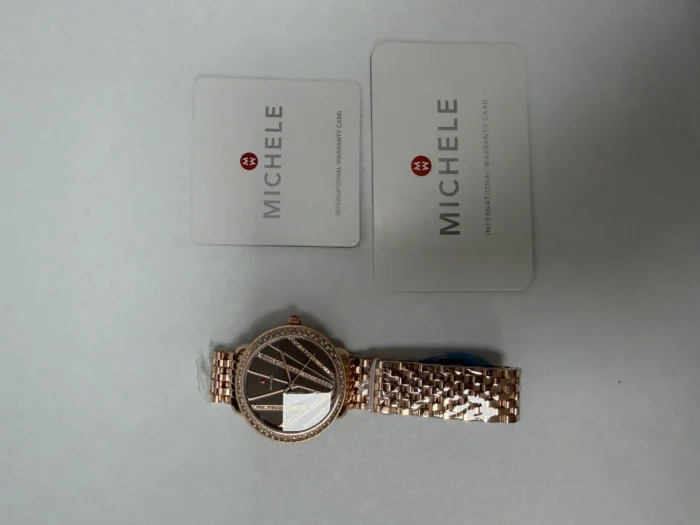 Michele Brown Dial Set with Diamonds Dial Ref. MWW21B000113 with Card - Image 5