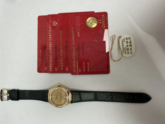 Omega Constellation Co-Axial Champagne Dial on Leather Strap Ref. 131.58.29.20.58.001 with Card - Image 5